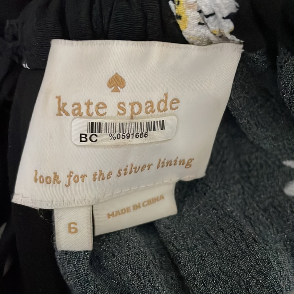 kate spade Black Daisy Print Midi Dress - Picture 5 of 6